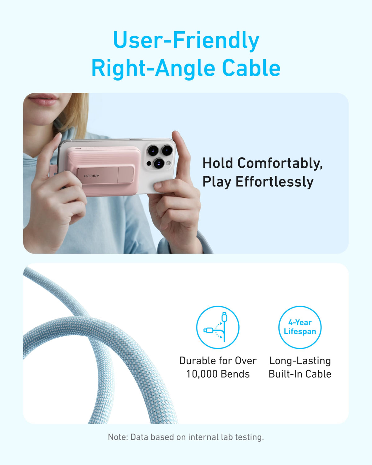 Anker Zolo Magnetic Power Bank, 10,000mAh, 30W, with Stand