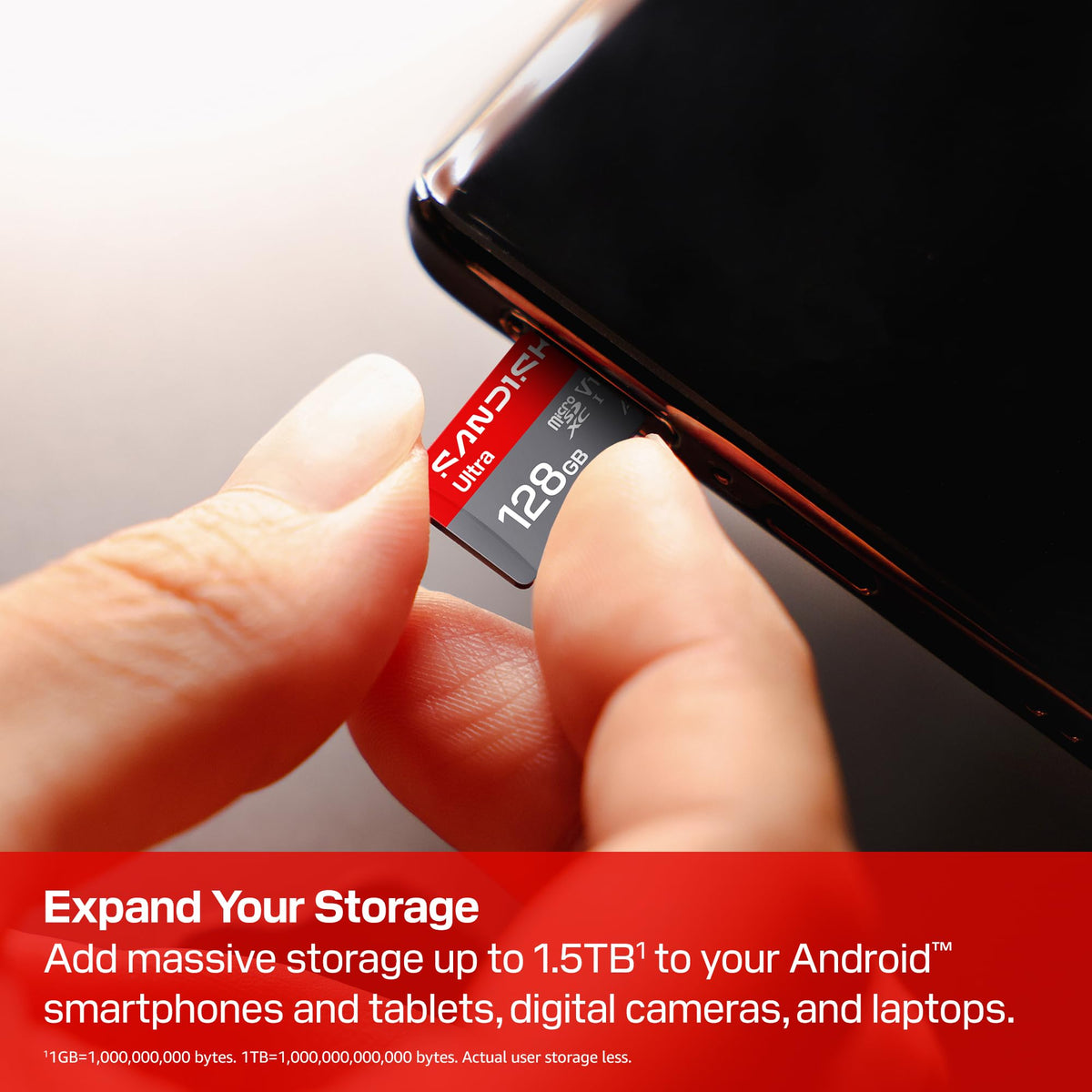 SanDisk 128GB Ultra microSD UHS-I Card, 195MB/s, SDSQUJQ-128G-GZ6MA