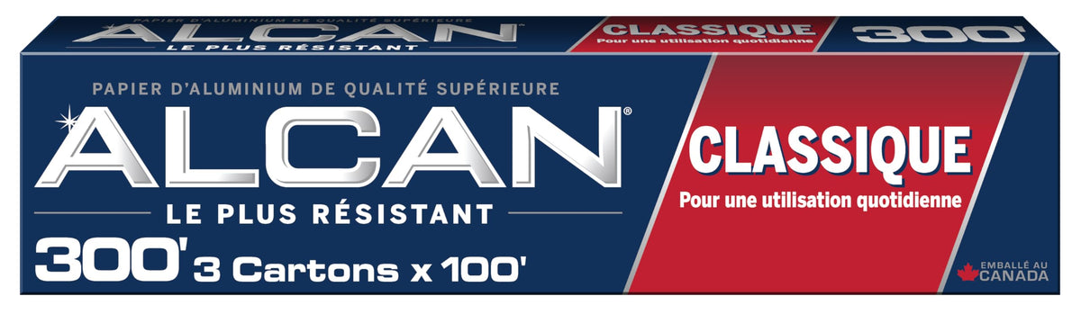 Alcan Aluminum Foil Classic, 12 Inches x 100 Feet, Pack of 3