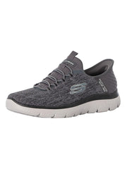 Skechers Men's Summits Key Pace Slip-in Sneaker, Charcoal/Black, 11W