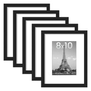upsimples 8" x 10" Picture Frames, Black (Set of 5)