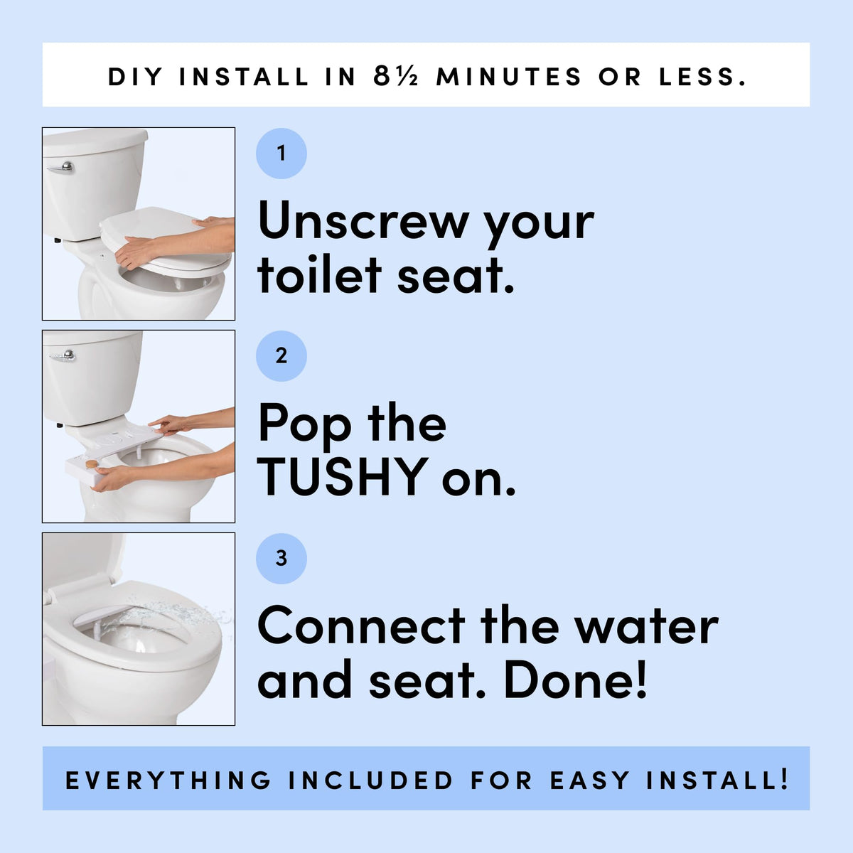 TUSHY Classic 3.0 Non-Electric Bidet Toilet Attachment