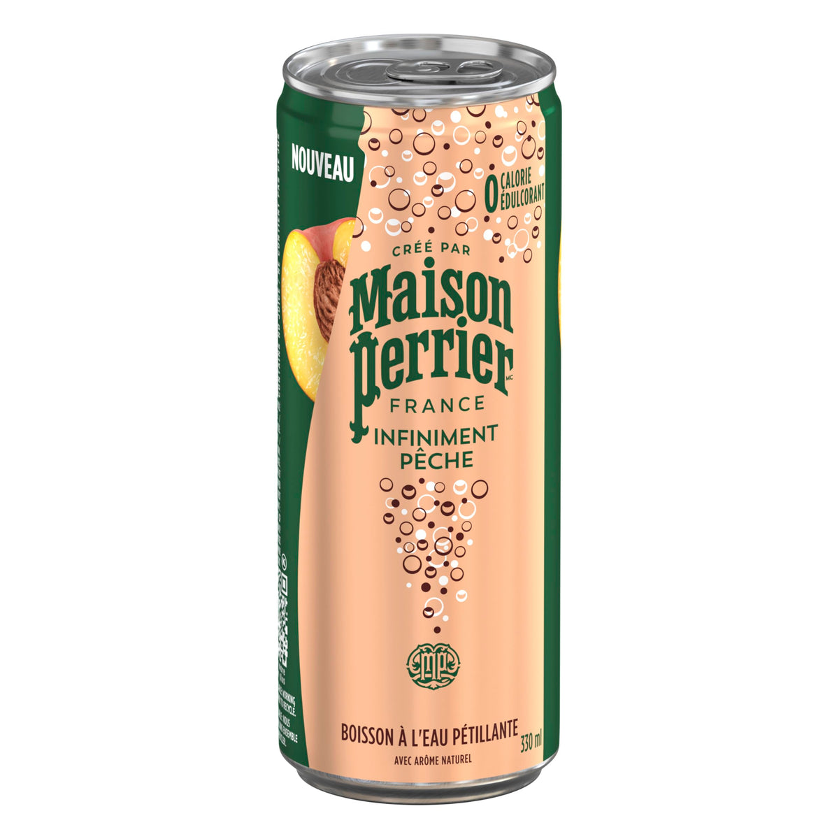 Maison Perrier Forever Peach Sparkling Water, 24 x 330 mL