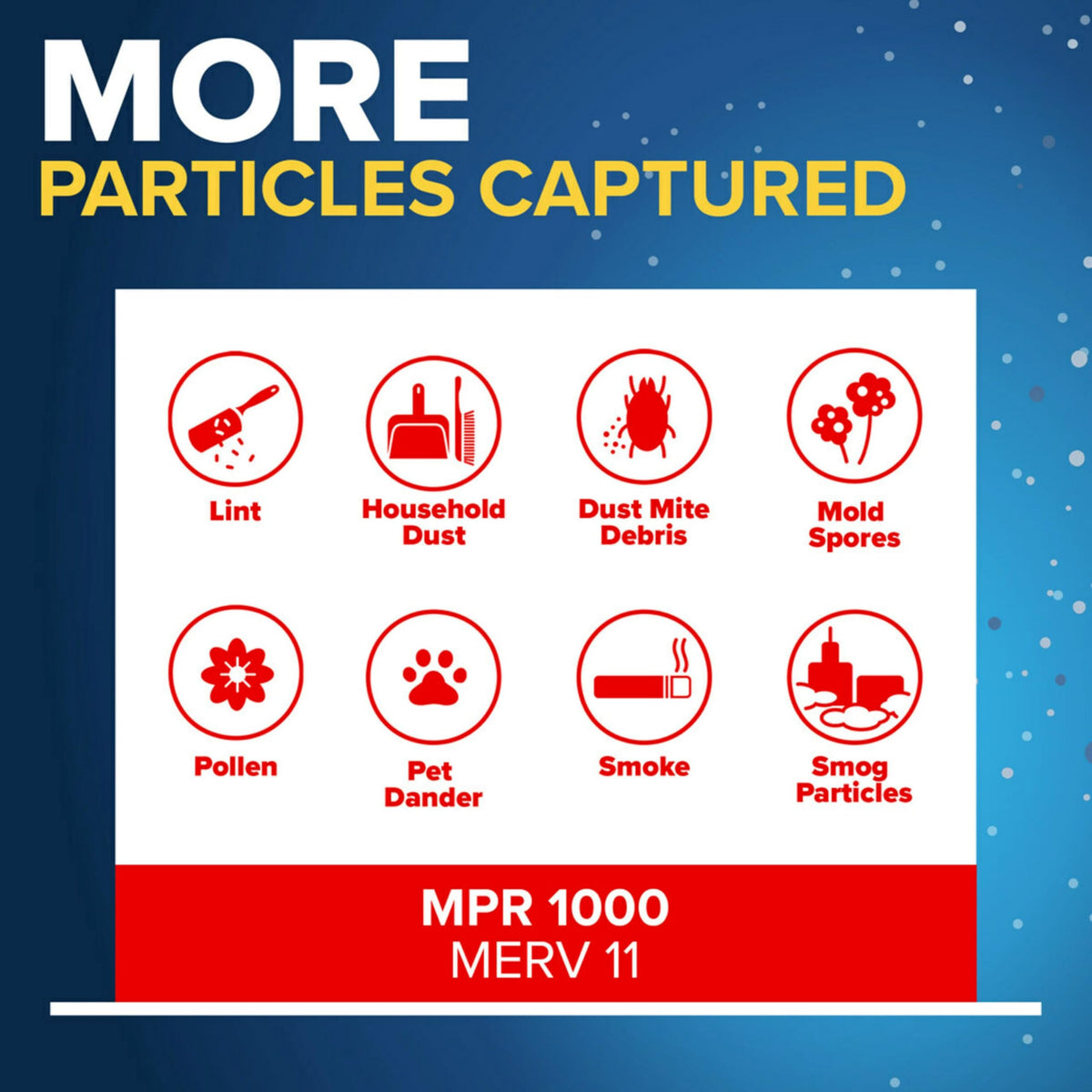 Filtrete 16x25x1 Furnace Filter, MPR 1000, MERV 11, 6 Pack