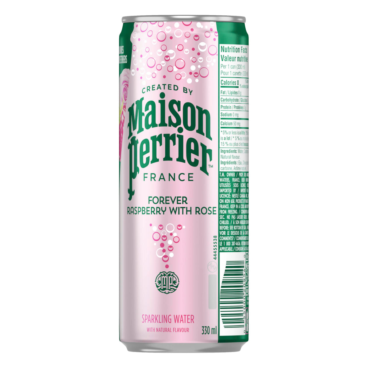 Maison Perrier Forever Raspberry Rose Sparkling Water, 24 x 330 ml