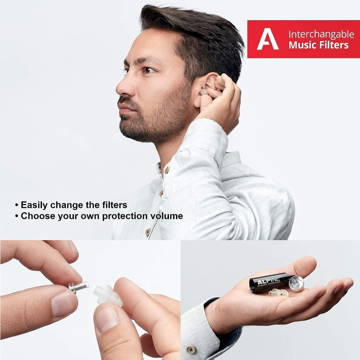 Alpine MusicSafe High Fidelity Music Ear Plugs, 2 Filter Sets