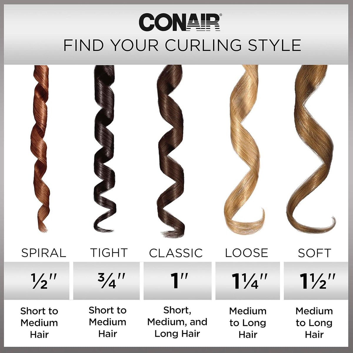 Conair Double Ceramic Curling Iron, 1-1/2"