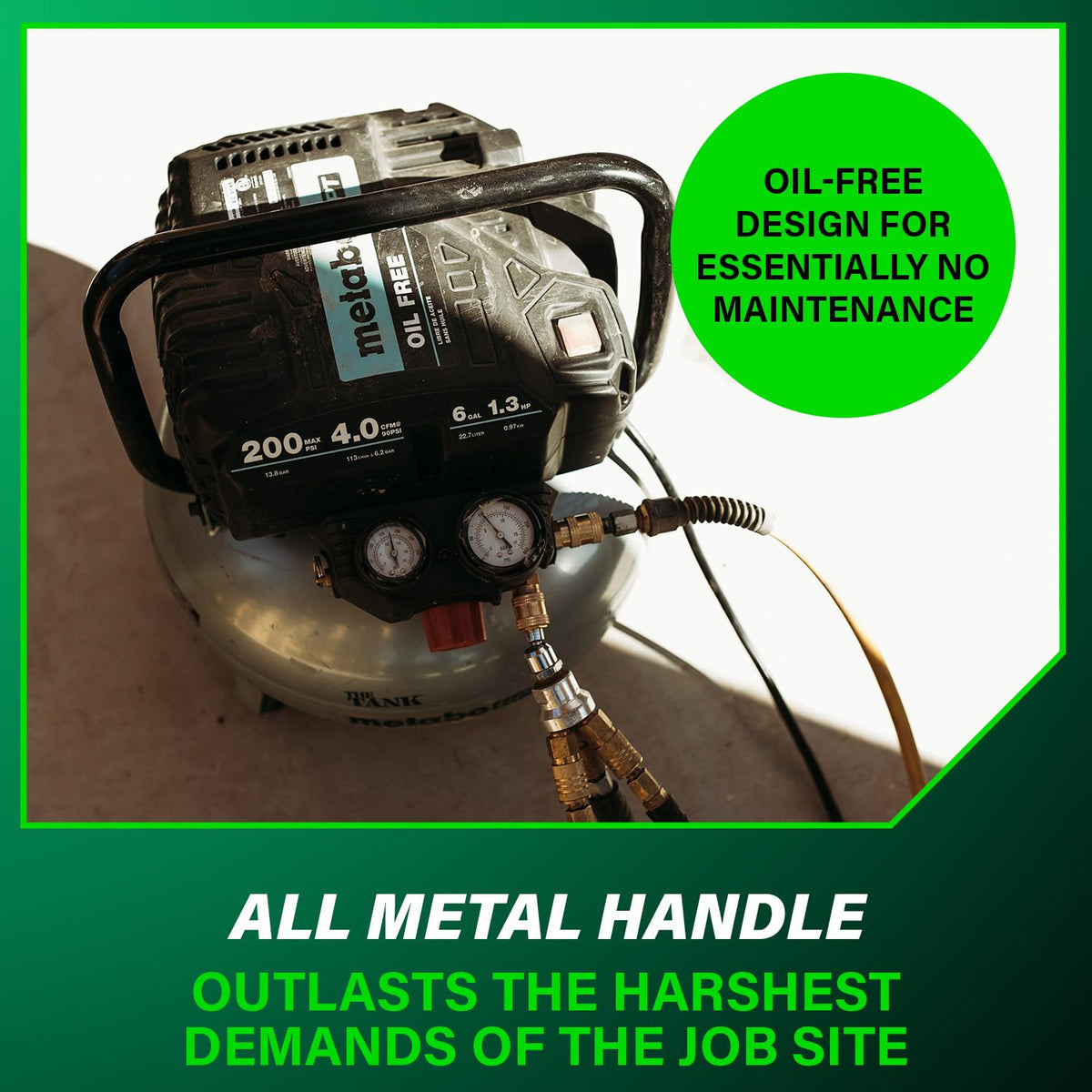 Metabo HPT Pancake Air Compressor, 200 PSI, 6 Gallon Tank, EC914S