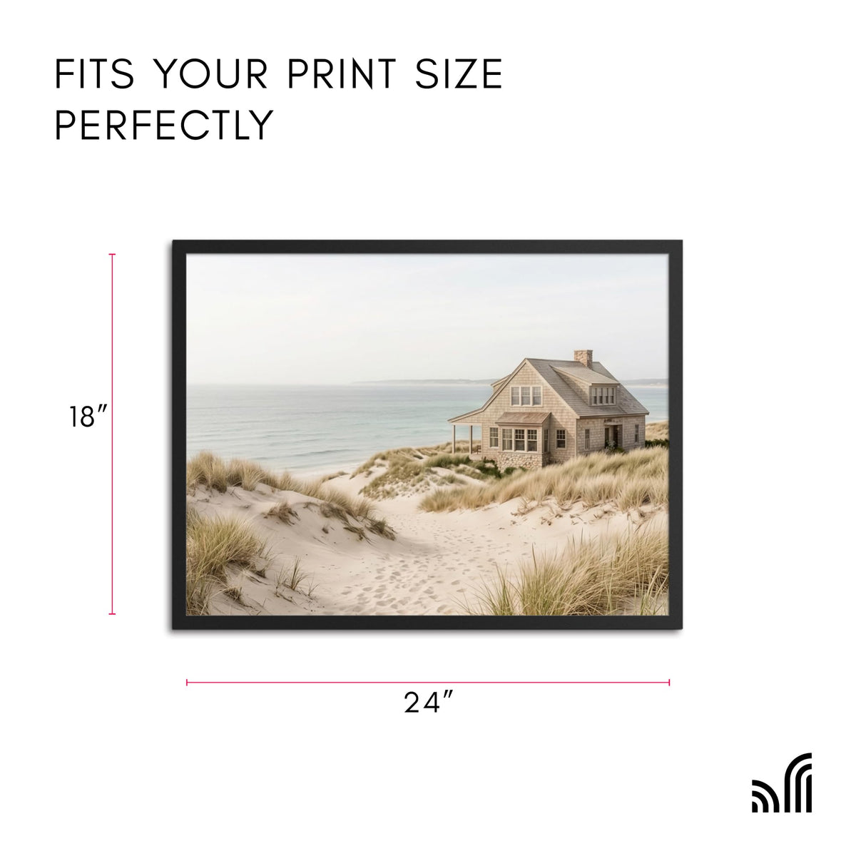 Americanflat 18x24 Poster Frame with Plexiglass, Black