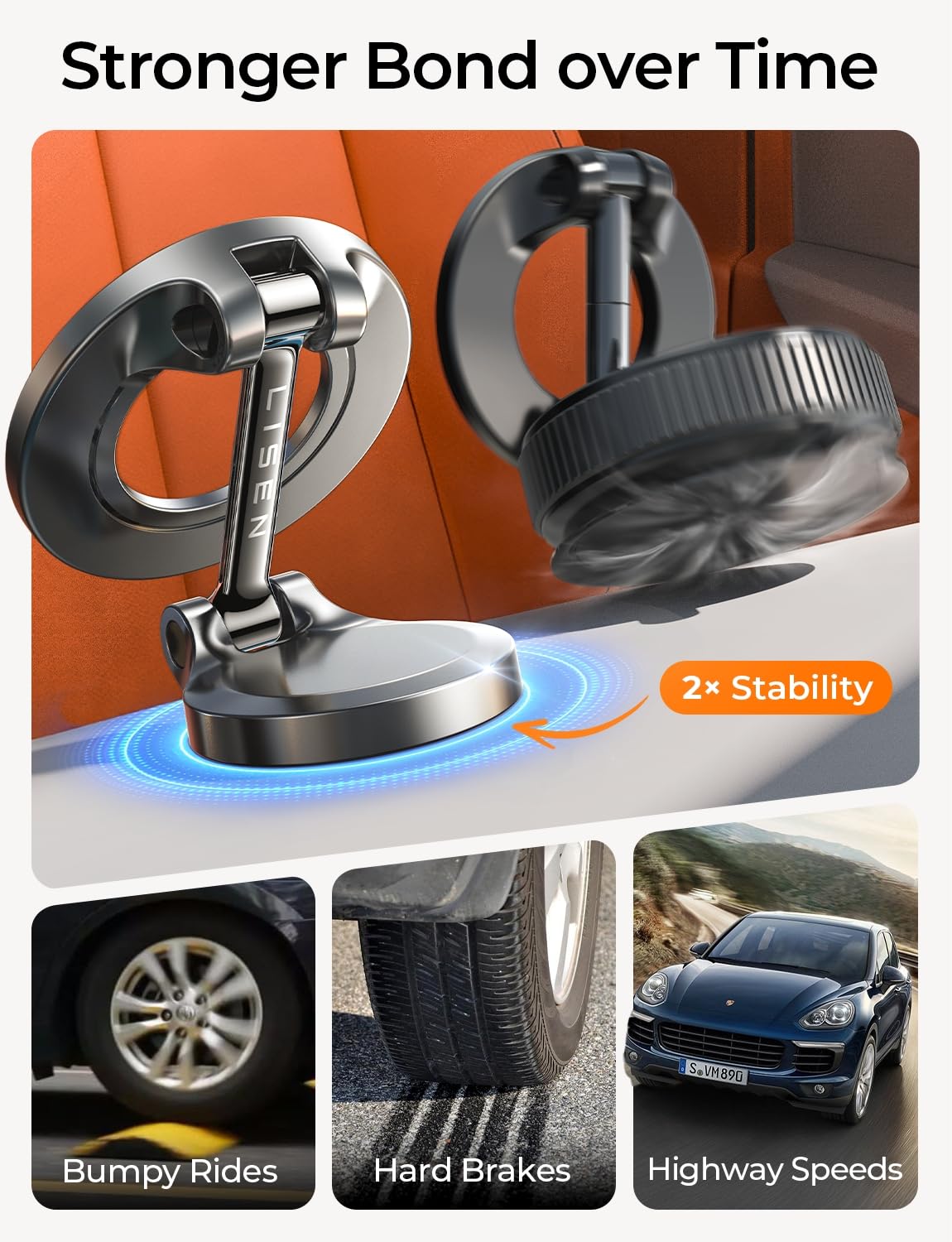 LISEN Magnetic MagSafe Car Phone Mount