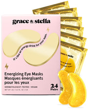 grace & stella Gel Under Eye Masks, Gold, 24 Pairs