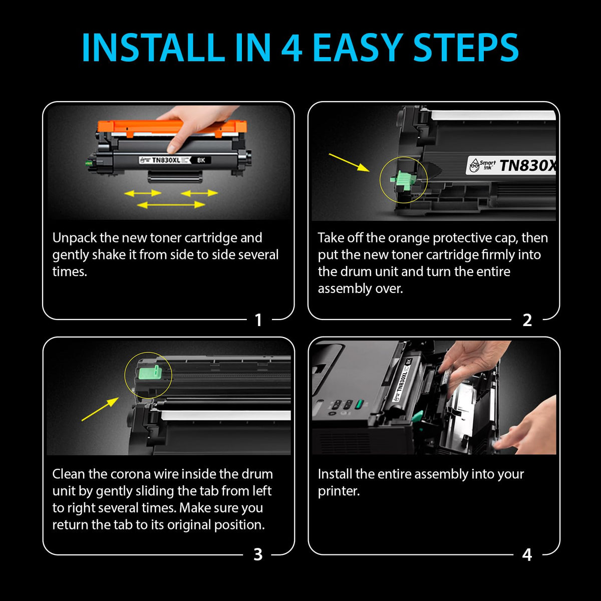 Smart Ink Compatible TN830XL Toner Cartridge for Brother
