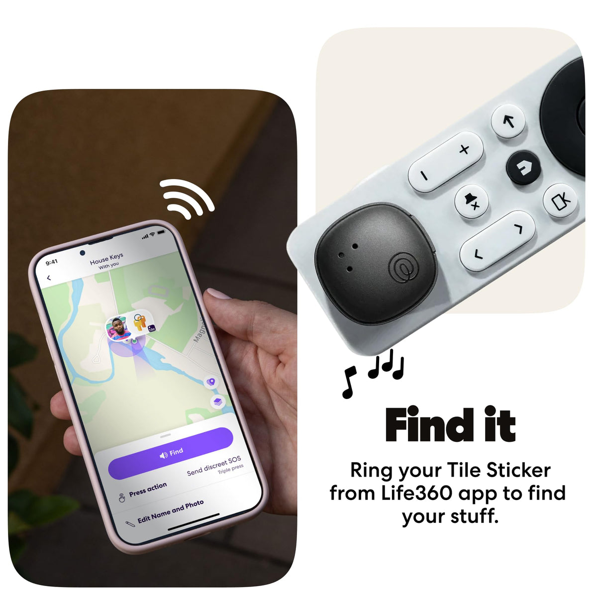 Life360 Tile Essentials Bluetooth Trackers, Mates/Slim/Sticker, 4 Pack