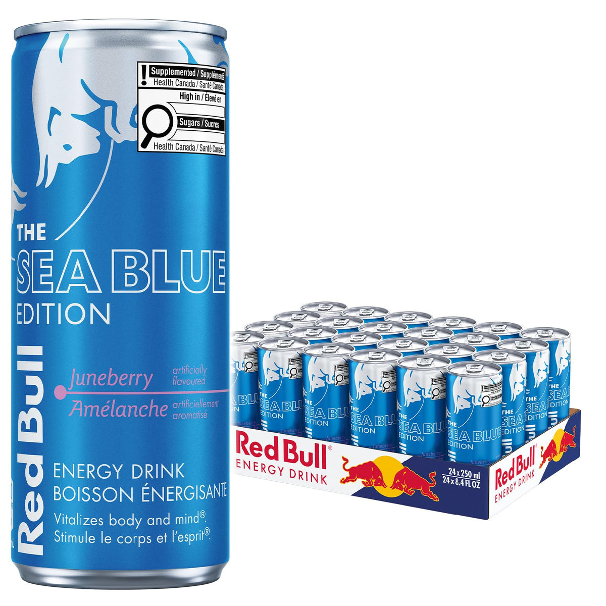 Red Bull Energy Drink, The Sea Blue Edition, 24 x 250 ml