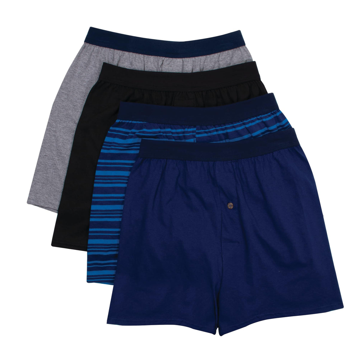 Hanes Men's ComfortSoft Knitboxer Underwear, Assorted Colours (4 Pack)
