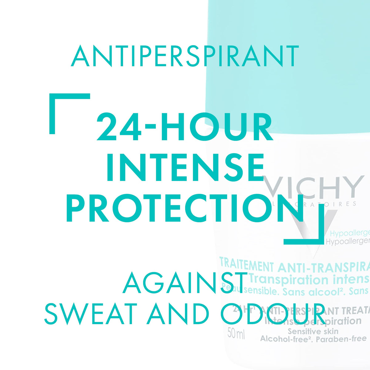 Vichy Anti-Perspirant Roll-On Deodorant, Travel Size, 50 mL