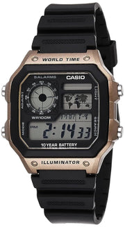 Casio Men's Quartz Watch with Resin Strap, AE-1200WH-5AVCF, Black