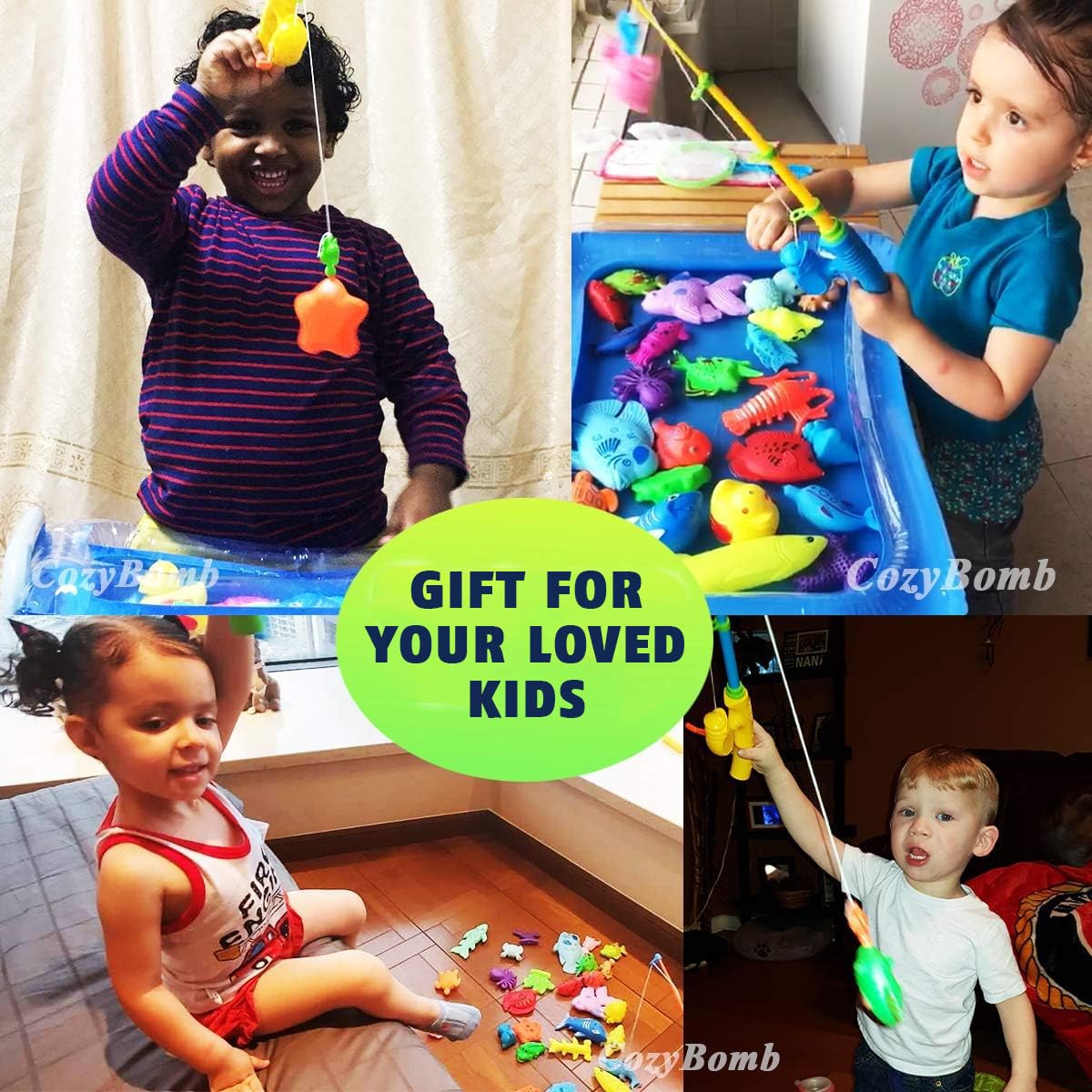 CozyBomB Magnetic Fishing Pool Toy Game for Kids