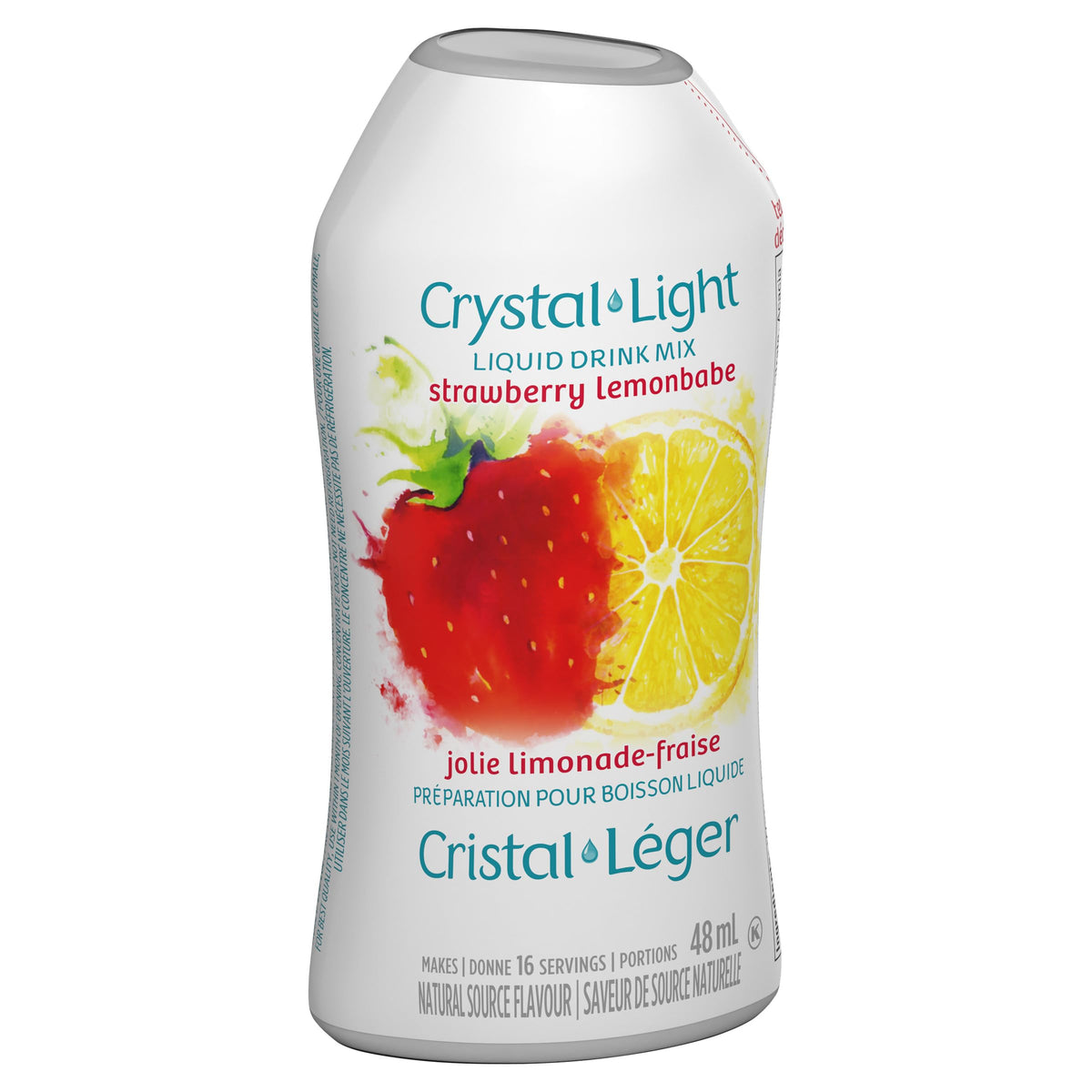 Crystal Light Strawberry Lemonbabe Liquid Drink Mix, 48 mL, Pack of 12