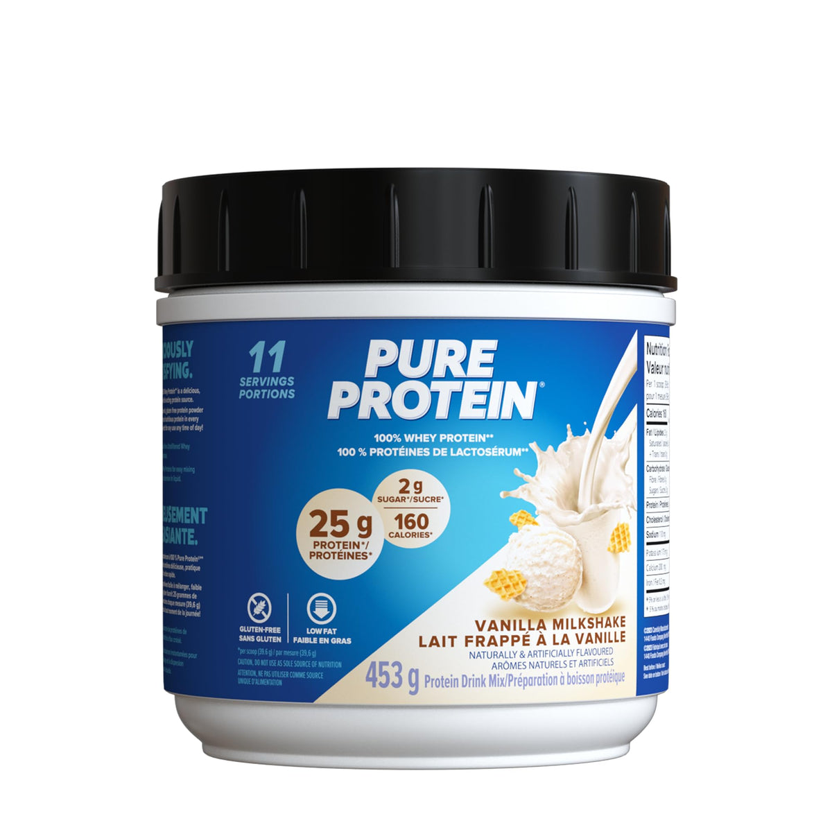 Pure Protein Whey Powder, Vanilla, 453 g