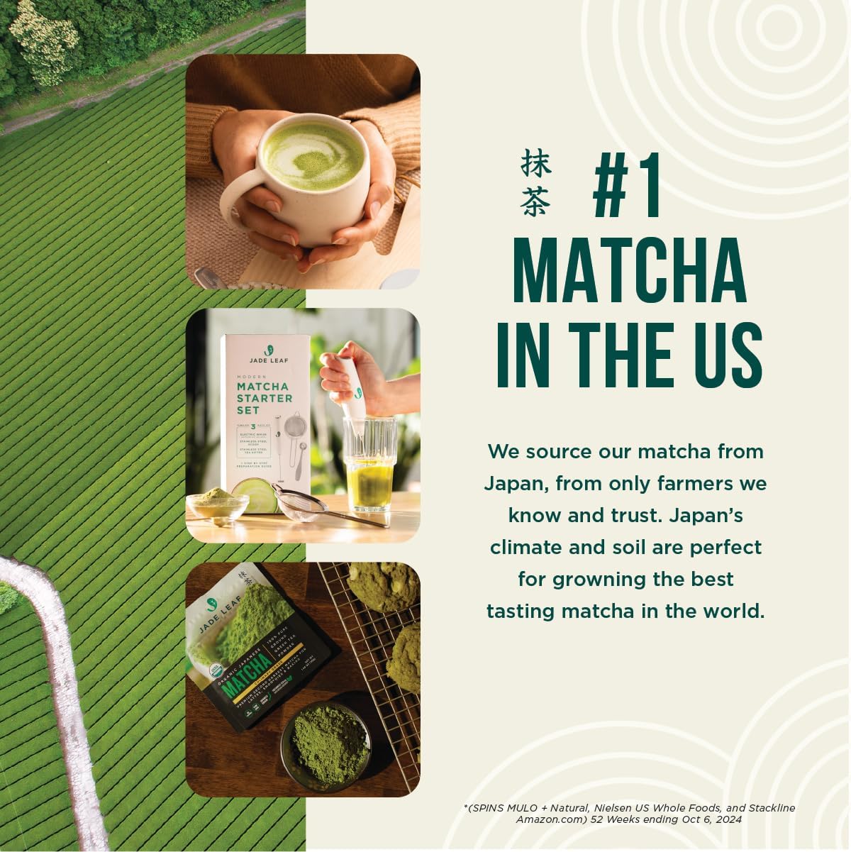 Jade Leaf Organic Matcha Latte Mix, Lightly Sweet, 1 kg