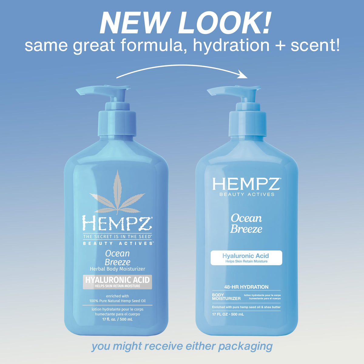 Hempz Ocean Breeze Daily Moisturizing Body Lotion, 17 fl oz