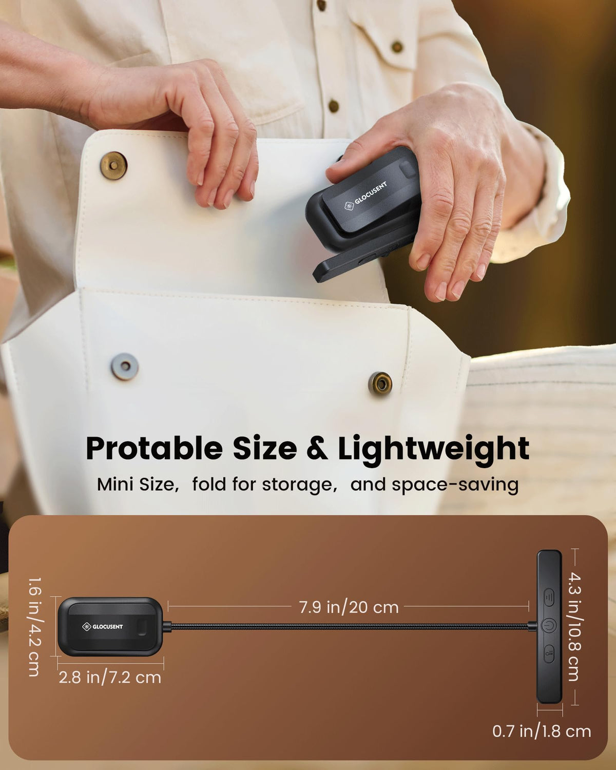 Glocusent 26 LED Rechargeable Book Light