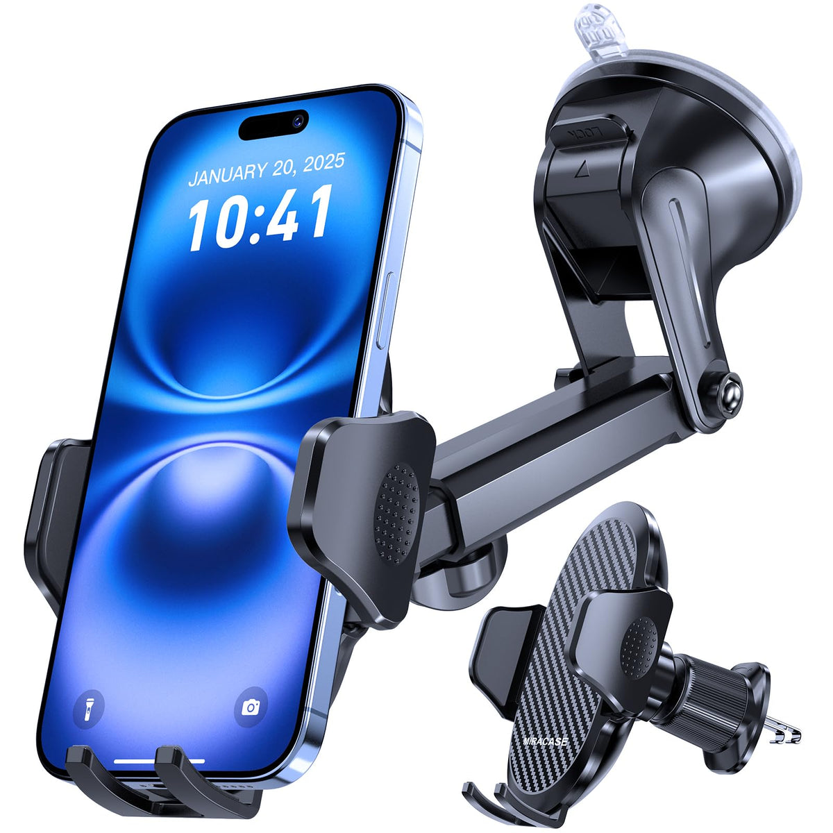 Miracase 4-in-1 Car Phone Mount with Suction Cup