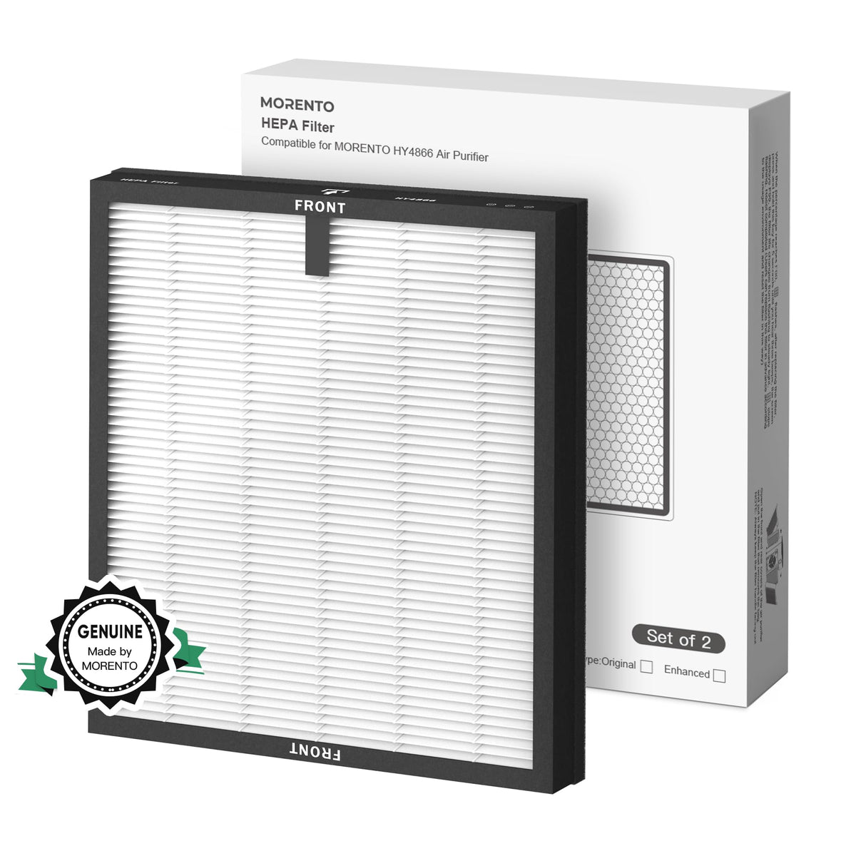 Morento 2-Pack HY4866 Air Purifier Replacement Filter