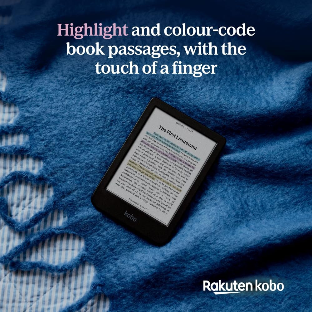 Kobo Clara Colour eReader, 6", 16 GB, Black
