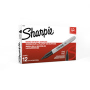 Sharpie Fine Point Permanent Markers, Black, 12 Count
