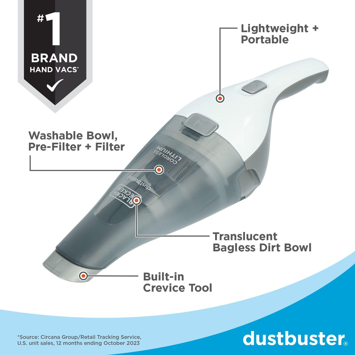 BLACK+DECKER Dustbuster QuickClean Handheld Vacuum, HNVC215B10