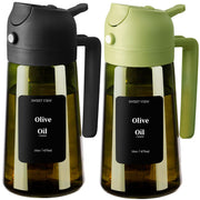 SWEET VIEW Glass Olive Oil Dispenser & Sprayer, 470 ml (2 Pack)
