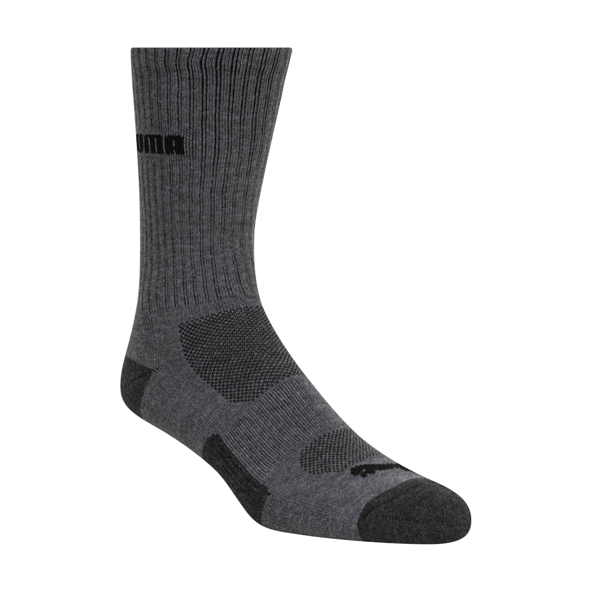 PUMA Men's Crew Socks, Dark Gray, 6 Pack