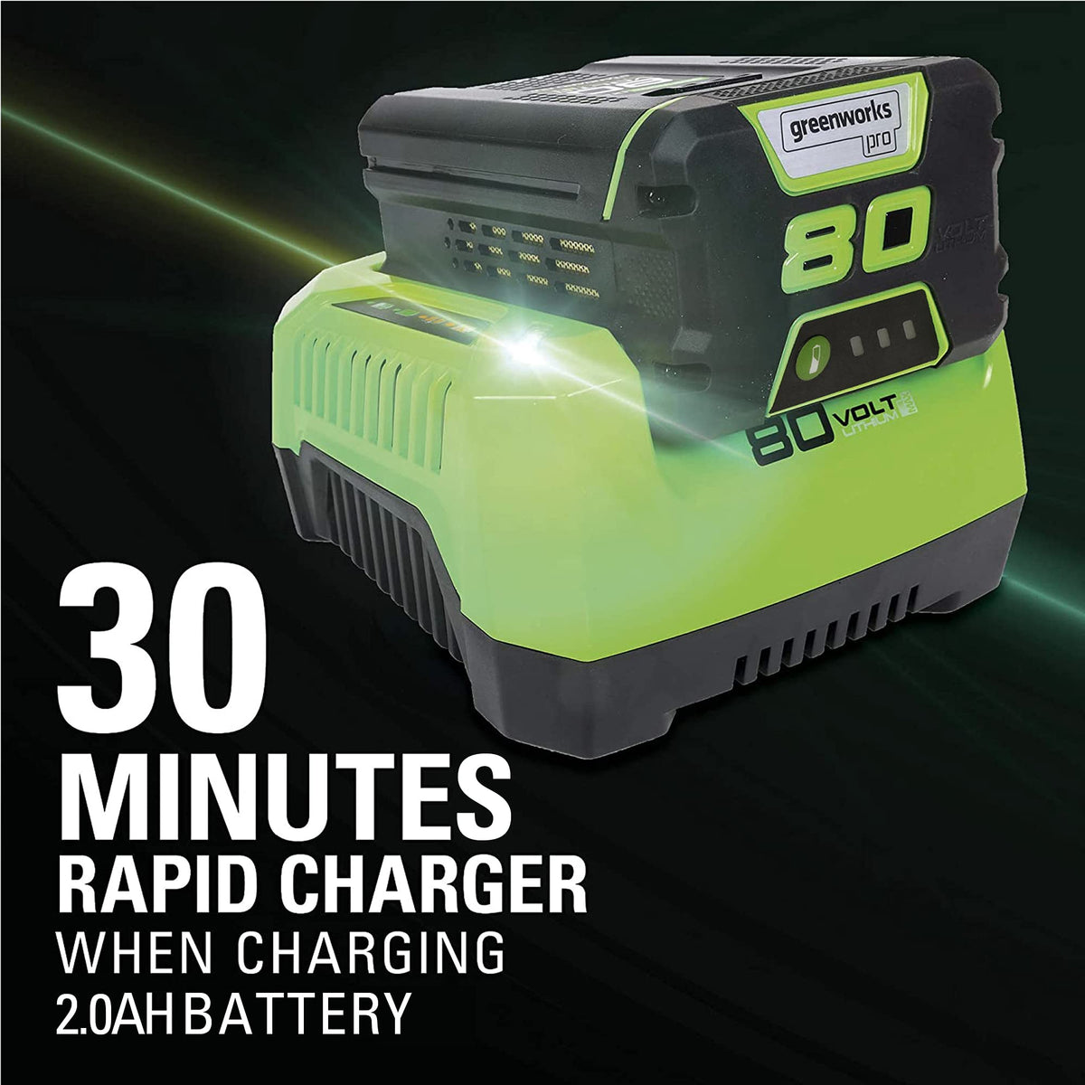 Greenworks PRO 80V Single Port Rapid Battery Charger (GCH8040)