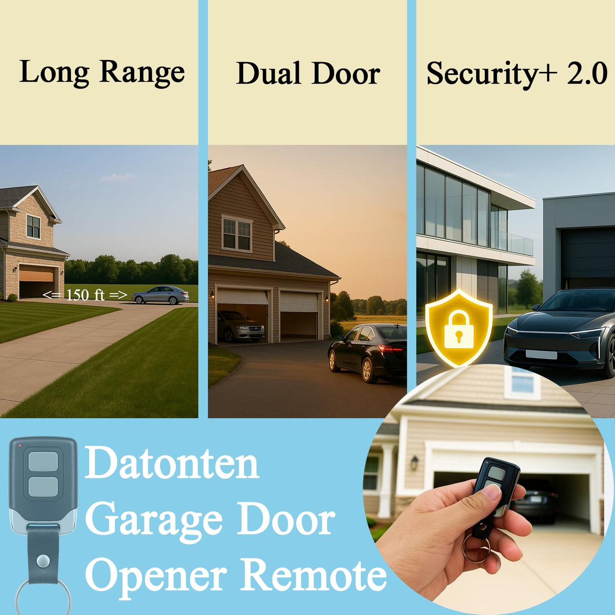 Garage Door Opener Remote for LiftMaster Chamberlain Craftsman, 2 Pack