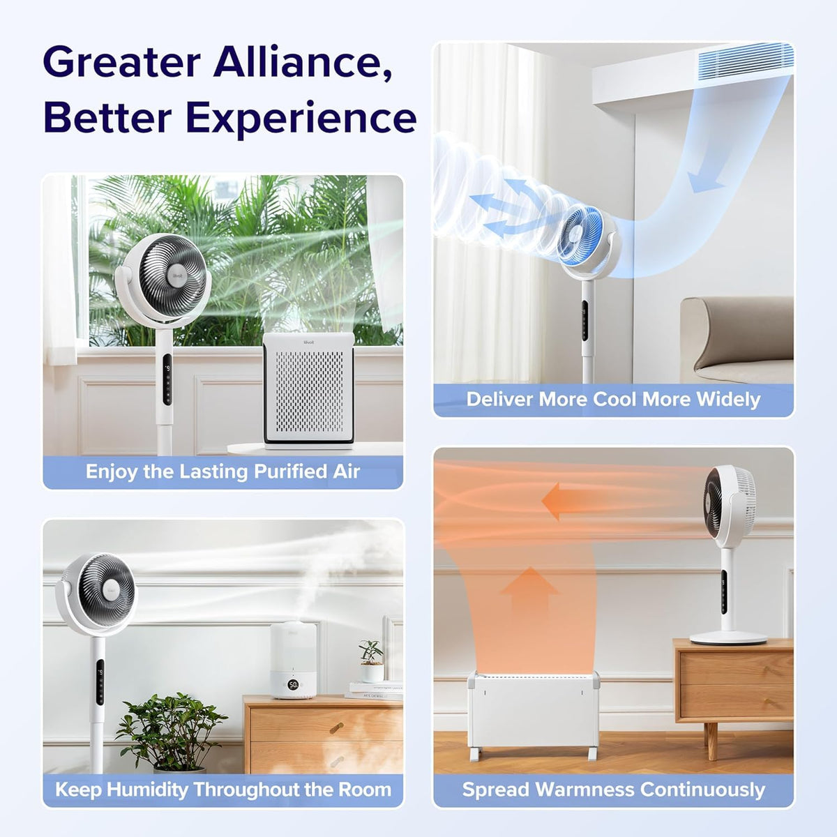 Levoit Standing Fan for Bedroom, 82ft