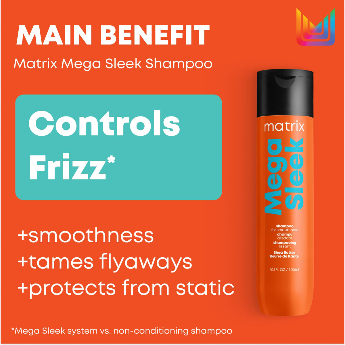 Matrix Mega Sleek Shampoo for Frizzy and Unruly Hair