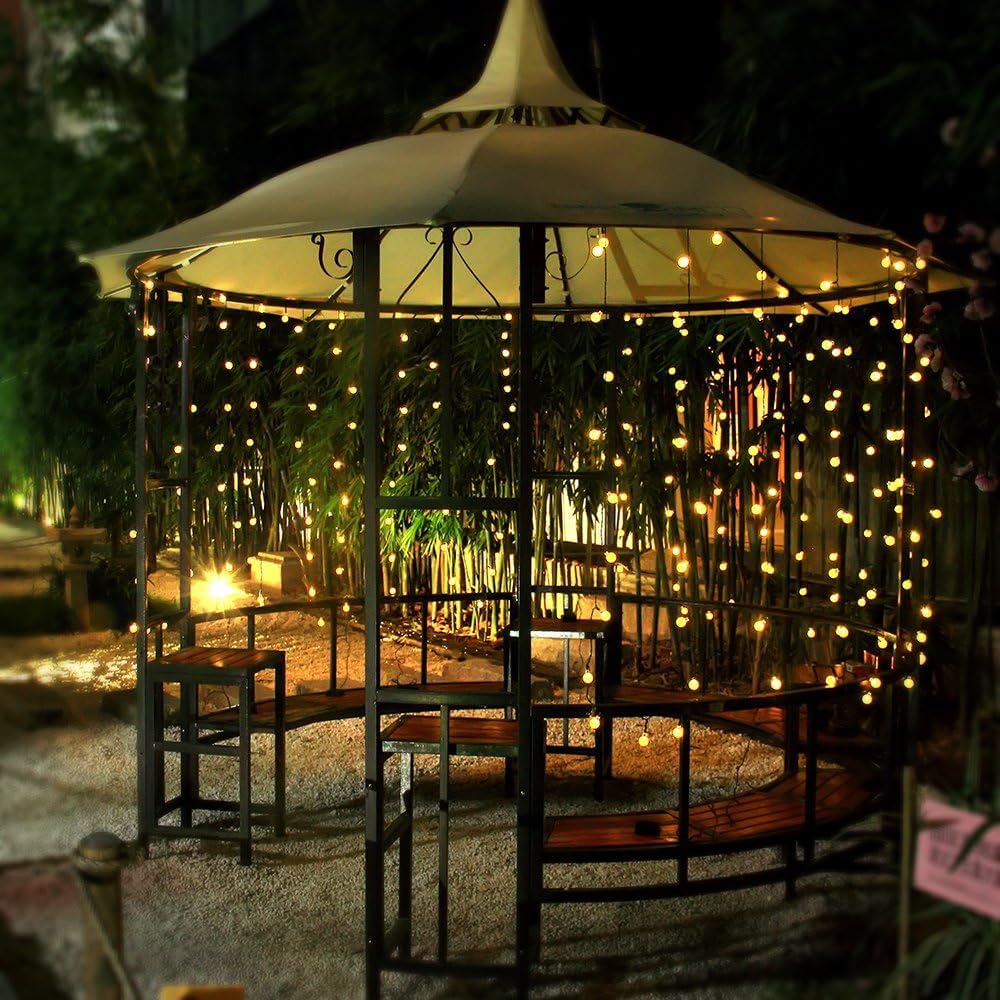 Toodour Solar Globe String Lights, 56 ft, 100 LED, Warm White