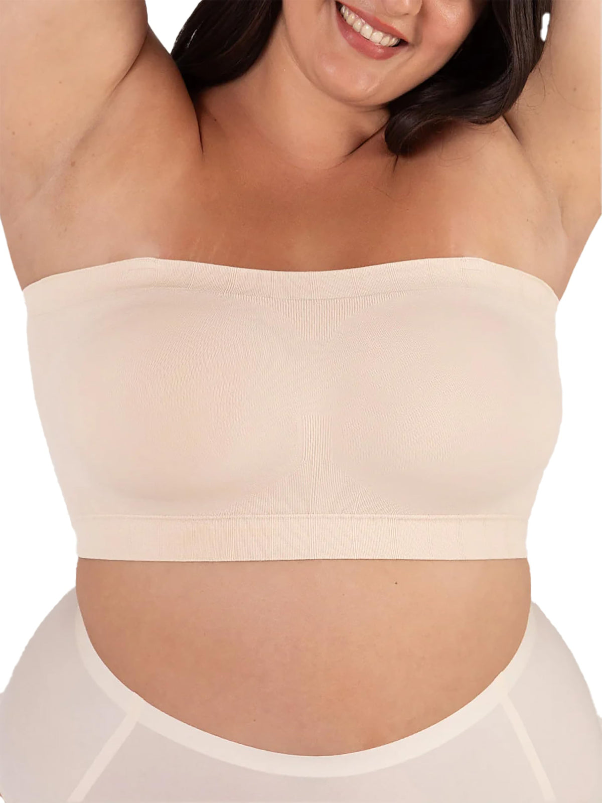 Shapermint Convertible Strapless Bandeau Bra, Beige