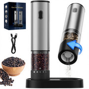 USB-C Rechargeable Automatic Salt and Pepper Grinder Set