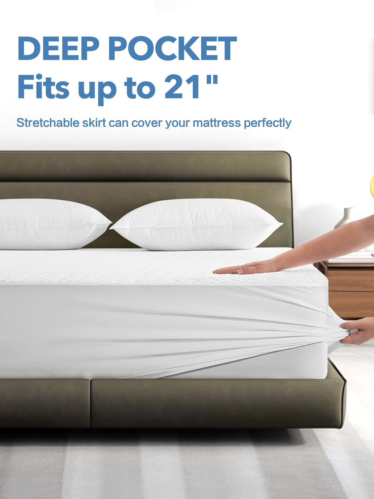 Renvix Waterproof Bamboo Mattress Protector, Twin