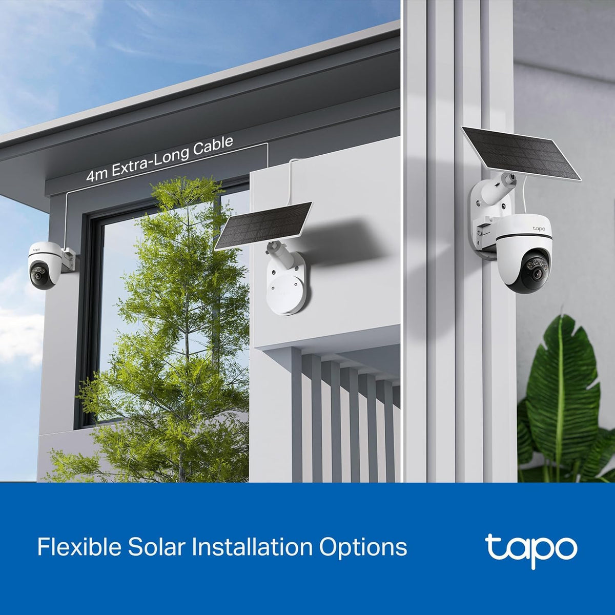 TP-Link Tapo Solar Pan/Tilt Outdoor Security Camera Kit, 2K