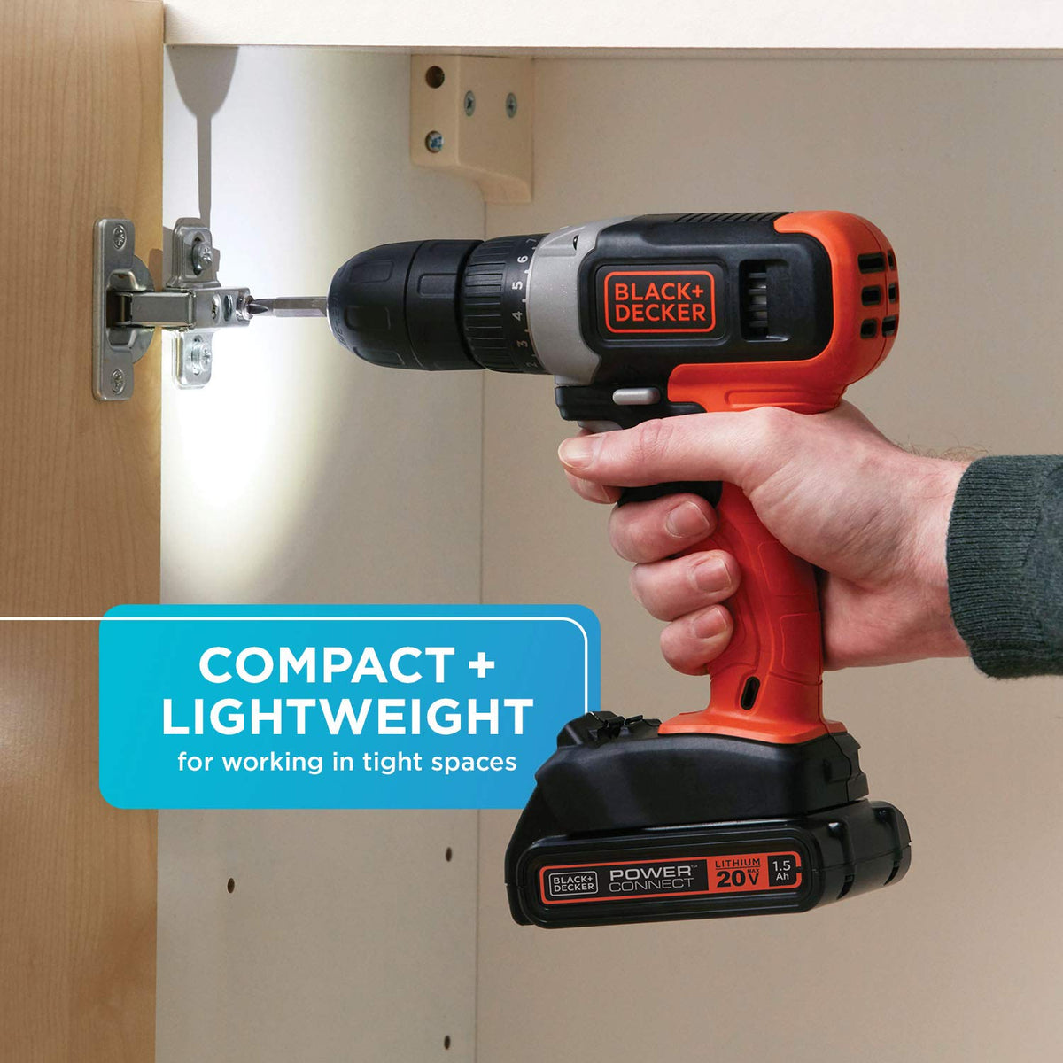 Black+Decker 20V Max Cordless Drill, BCD702C1