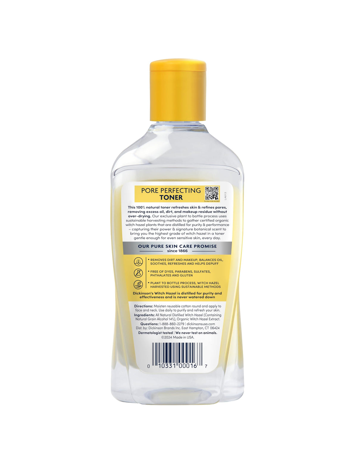 Dickinson's Original Witch Hazel Pore Perfecting Toner, 16 oz
