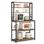 VASAGLE Coffee Bar Baker's Rack, 6-Tier, Rustic Brown, UKKS019B01