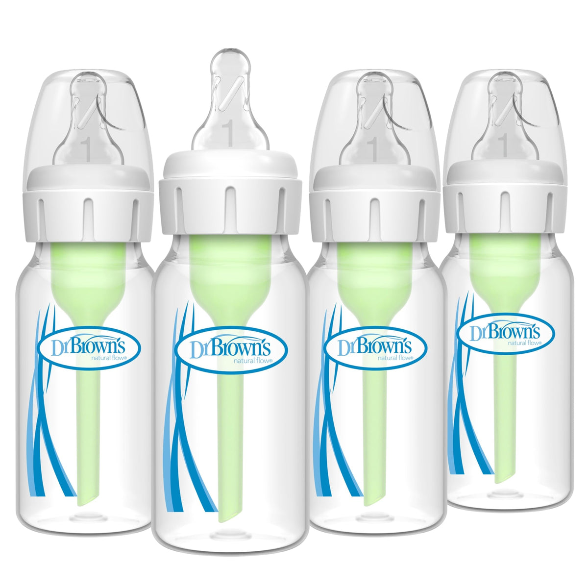 Dr. Brown's Options+ Anti-Colic Narrow Baby Bottles, 120 ml (4 Pack)