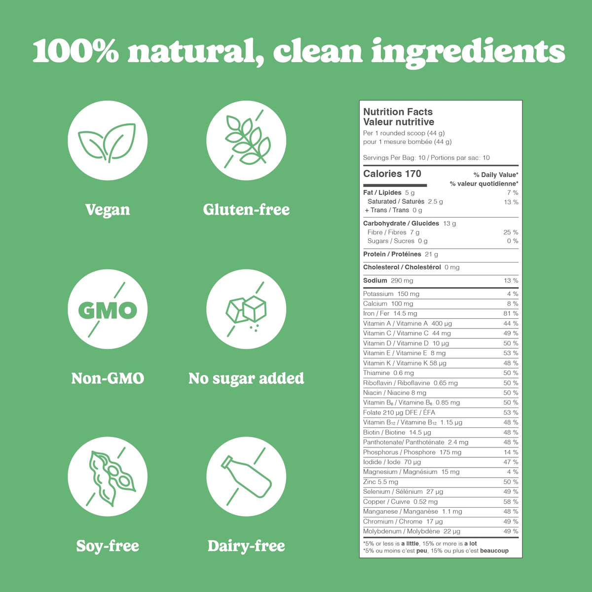 Good Protein Plant-Based All-in-One Shake, Mint Chocolate Chip, 440 g