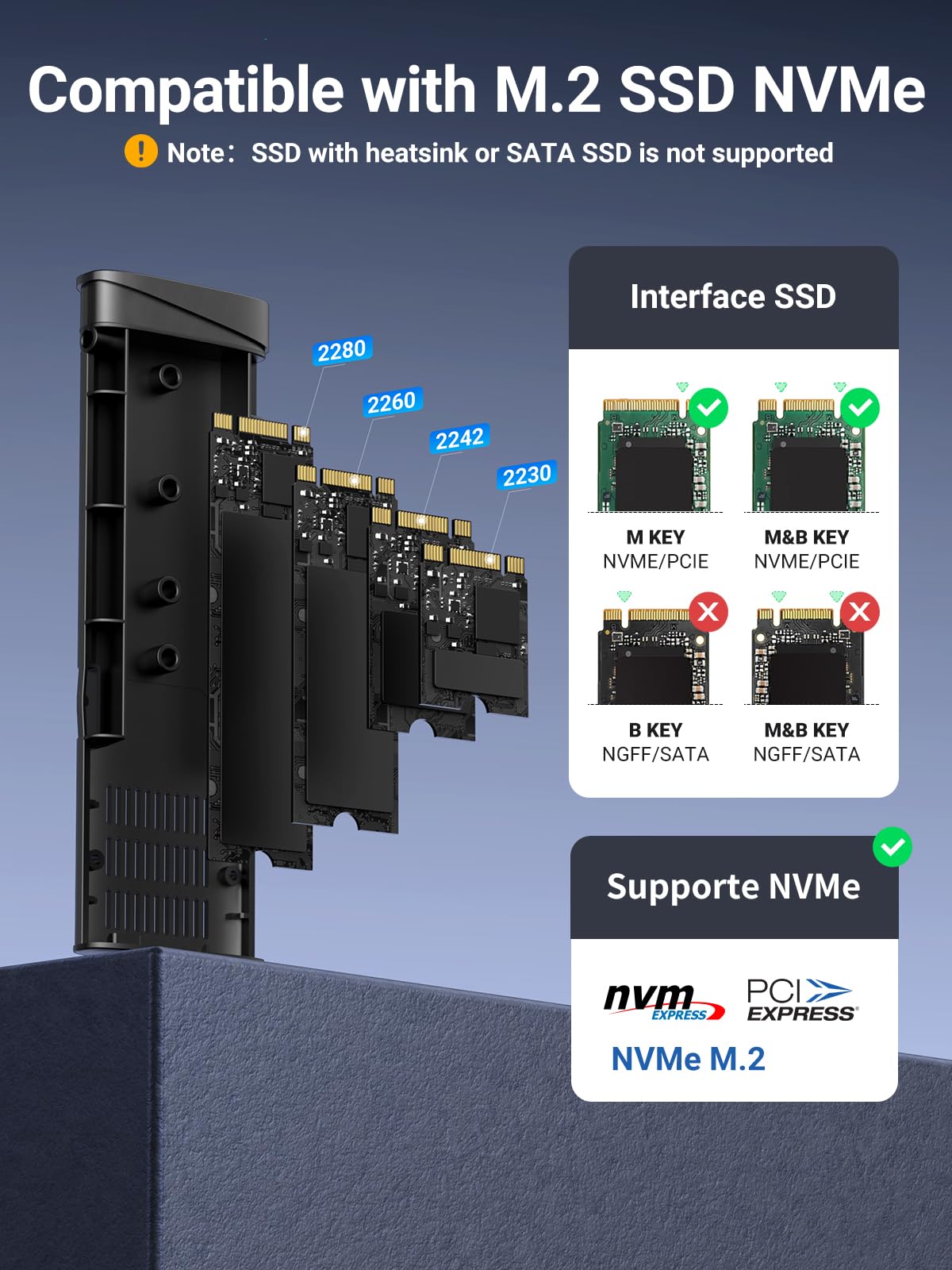 UGREEN M.2 NVMe SSD Enclosure, 10Gbps USB 3.2 Gen 2