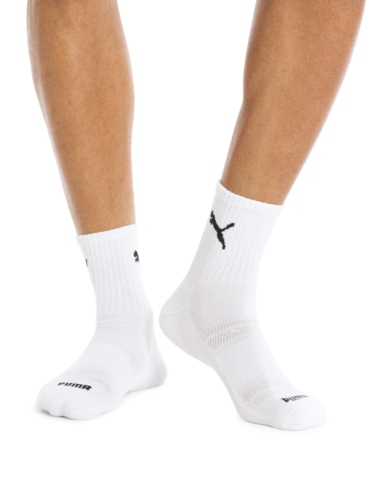 PUMA Men's Athletic Cushioned High Quarter Crew Socks, 8 Pack, 10-13